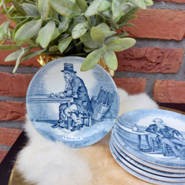 Vintage schoteltjes Delfts blauw(6x) gemaakt voor Royal Sphinx Holland "by Boch Belgium".