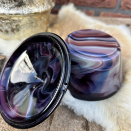 Marmorite tabakspot in paars( gemarmerd)