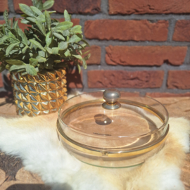 Vintage schaal met deksel 'gouden rand', 18,4 cm, Prodotti Artigiani Alassio