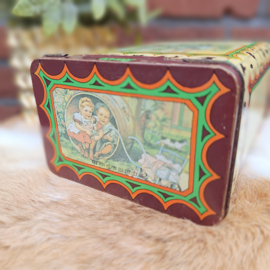 Vintage blik met afbeeldingen Ot en Sien van 'Royco'