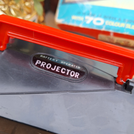 Vintage speelgoed: Fortuna projector op batterijen incl. dia stroken