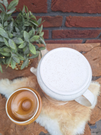 Vintage koffiepot met bruine deksel , jaren '50