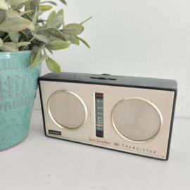 Vintage transistor radio "Twin speaker", "Hacosonic"