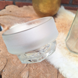 Vintage grote glazen snoeppot/ voorraadpot/ stopfles, H 30 cm