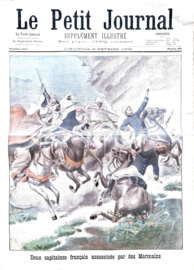 Antieke voorpagina van de krant  'Le Petit journal' nr. 586 van 9 februari 1902