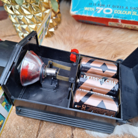 Vintage speelgoed: Fortuna projector op batterijen incl. dia stroken
