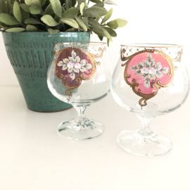 Vintage Venetiaanse handgedecoreerd glas