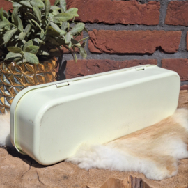 Vintage "Brabantia" huishoud geldkistje offwhite incl. sleutel, nr.4