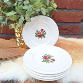 Antiek petit four bordje 'Moss Rose' Wedgwood Etruria