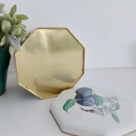 Vintage blik "Louise Carling" achthoekig  fruitdecor