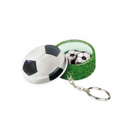 SALE: Sleutelhanger voetbalblikje met voetbalgummetjes