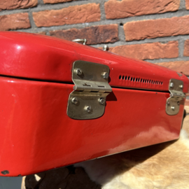 Vintage emaille broodtrommel rood, Jaren '50/'60