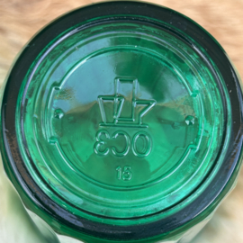 Vintage turqoise groene water glazen (2), 60's