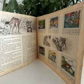 Vintage plaatjes boek 'Bambi' van Walt Disney