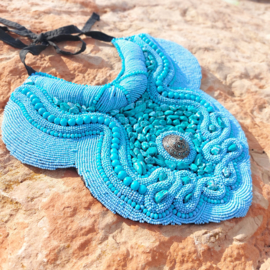 Tibetaans neckpiece/ ketting kralen turqoise nr. 3