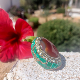 Tibetaanse ring "Ibiza 12", mt. 19