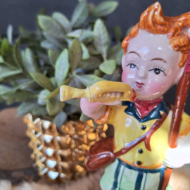Vintage set beeldjes jongen en meisje