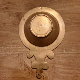 Antiek bronzen schaaltje asbak/wijwaterbakje/ offerschaaltje
