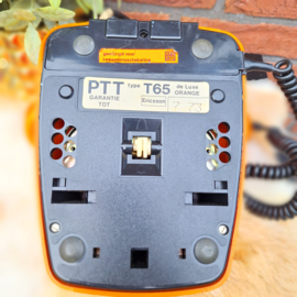 Vintage telefoon PTT type T65de luxe Ericsson, oranje