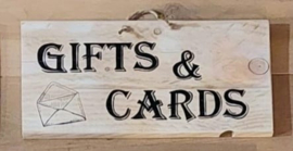 Te huur:  Bord "Gifts & cards" ♥ Nr. 17