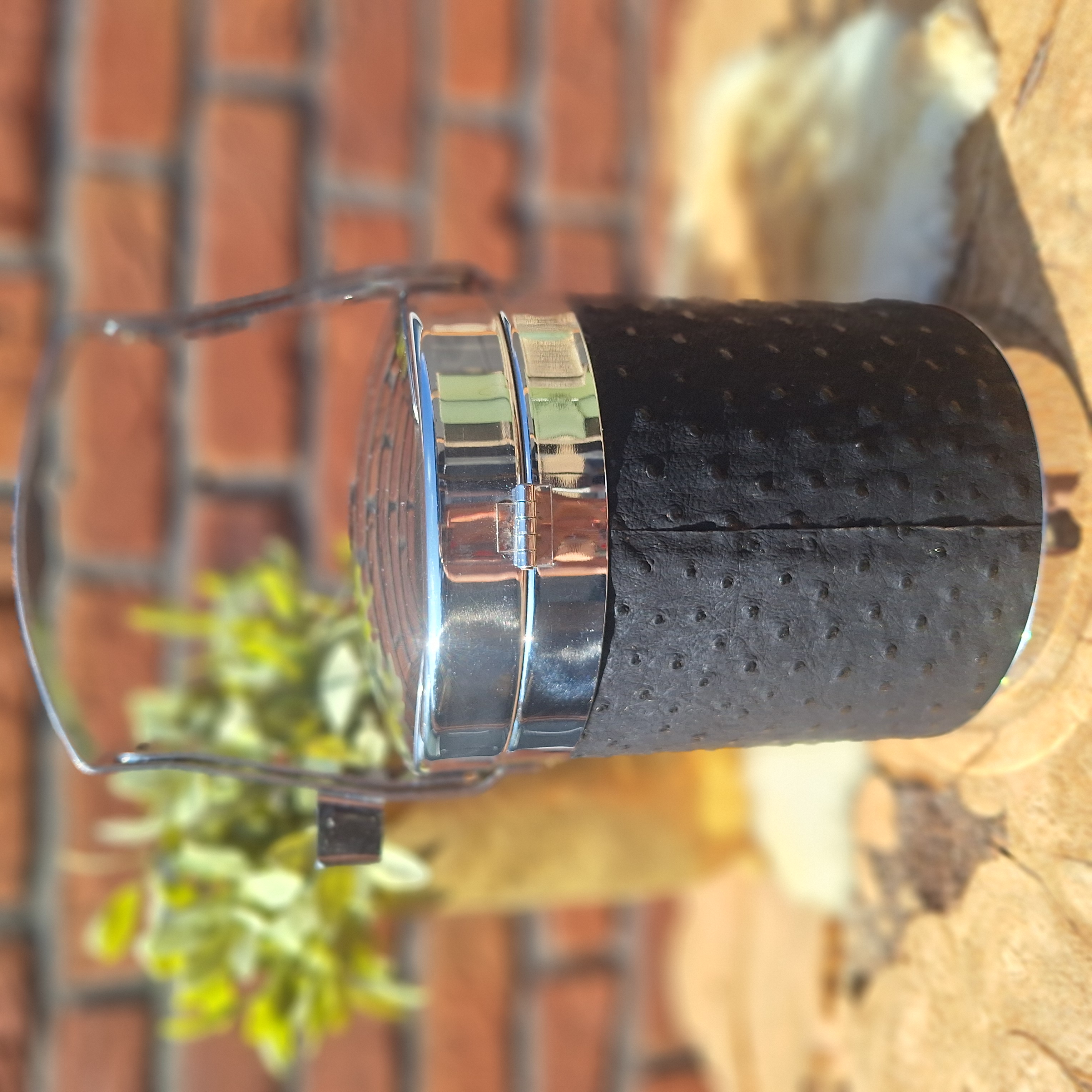 Vintage ijsemmer met tang sus-inox W-Germany