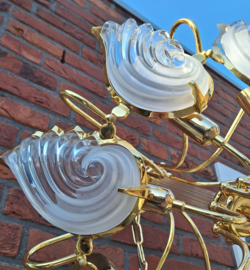 Vintage messing hanglamp 'Nautilus', Regency, Gatsby