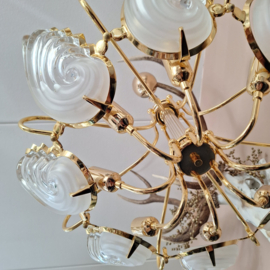Vintage messing hanglamp 'Nautilus', Regency, Gatsby