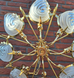 Vintage messing hanglamp 'Nautilus', Regency, Gatsby