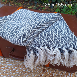 Te huur: plaid zwart/ wit