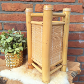 Vintage tafellamp Bamboe/rotan