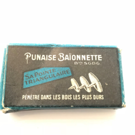 Vintage punaise doosje"Punaise Baïonnette" mét punaises