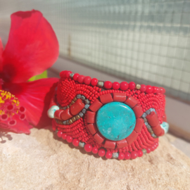 Vintage Tribal Tibetaanse armband kraaltjes nr. 3