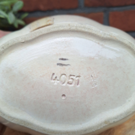 Vintage keramieken schaal / koektrommel met deksel, 'Ferdi Keramik', 50's
