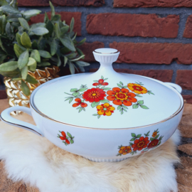 Vintage dekschaal  Kronester Bavaria F17,  70's Bloemen