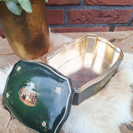 Vintage blik 'Douwe Egberts/ Pickwick', donkergroen