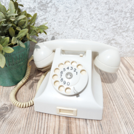 Vintage witte bakelieten telefoon  van de PTT(Ericsson)