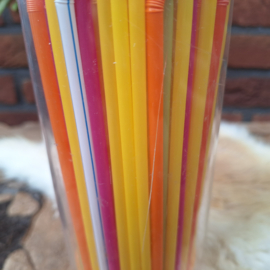 Vintage rietjes dispener, plastic