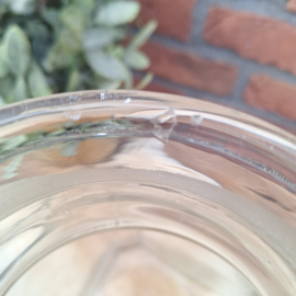 Vintage grote glazen snoeppot/ voorraadpot/ stopfles, H 30 cm