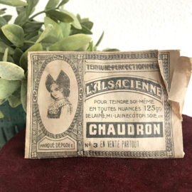 Vintage frans zakje "L 'Alsacienne" , Chaudron, haarverf