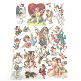 Poezie plaatjes  cherubijntjes/ engelen  nr. 7179