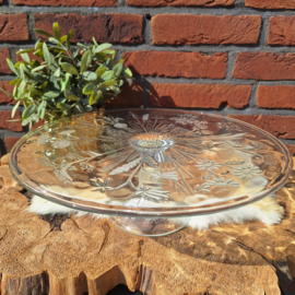Glazen taart plateau/ schaal Jan Sylwester Drost
