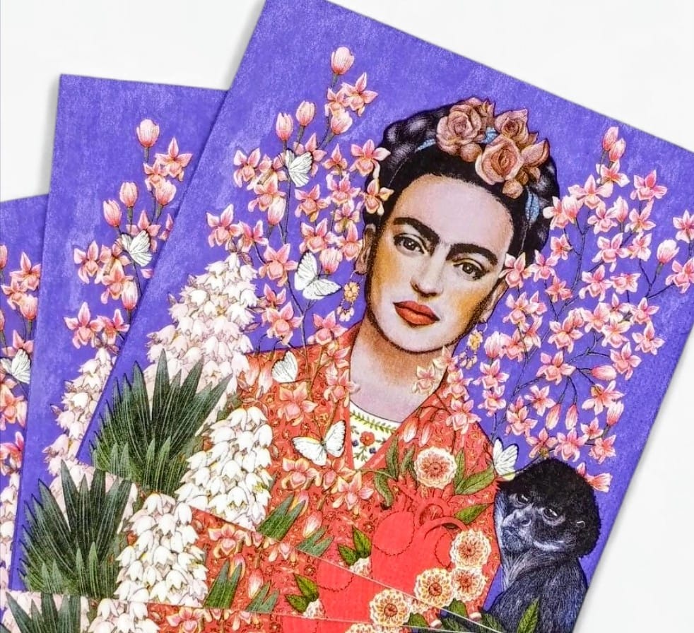 Servetten  'Frida Khalo' paars