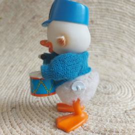 Vintage wind up rubber duck trommelaar