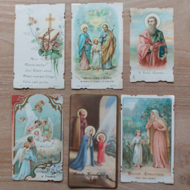 6 Vintage/antieke bidplaatjes/ prentjes