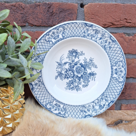 6 Vintage Mason's 'Stratford Blue' soepborden Ø 22,5 cm