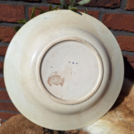 Antiek bord 'Porcelaine Opaque De Gien' dessin Primavera