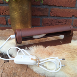 Vintage bed/ leeslampje bruin, jaren '70