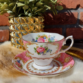 Vintage kop en schotel 129,  Royal Albert, "Lady Carlyle"