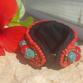 Vintage Tribal Tibetaanse armband kraaltjes nr. 1