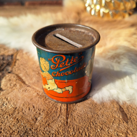 Vintage mini spaarpotje 'Pette Chocolade, Jaren '30
